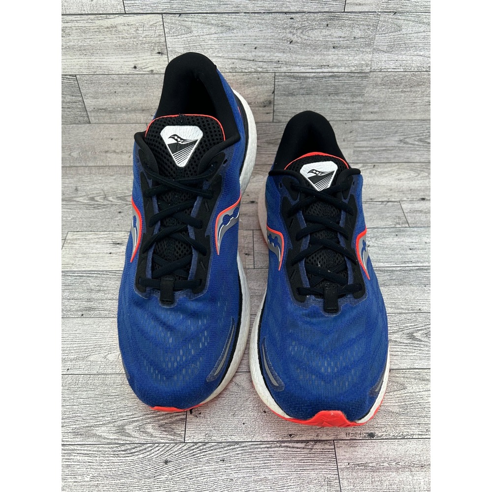 Saucony Triumph 19 Men Running Shoes Cobalt Blue Vizipro Red S20678-16 Size 10